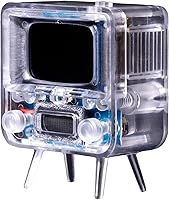 Vista 5 de TinyCircuits TinyTV 2 Mini TV portátil retro - Pantalla IPS de 1.14 pulgadas, videos precargados y cargables, recargable USB-C, controles de perilla
