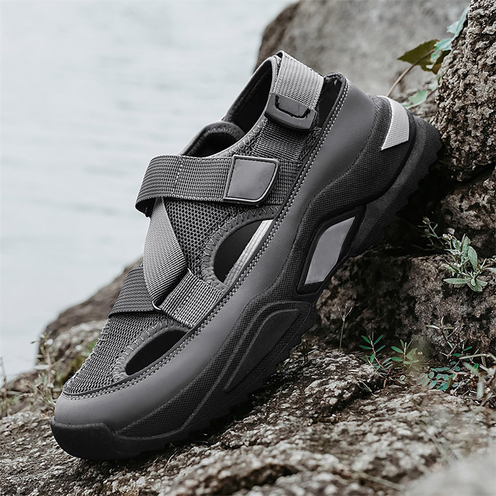 Sandalias Hombres Verano Exterior Senderismo Zapatos Trekking Casual de Montaa Playasandalia deportivaInformal y desenfadado