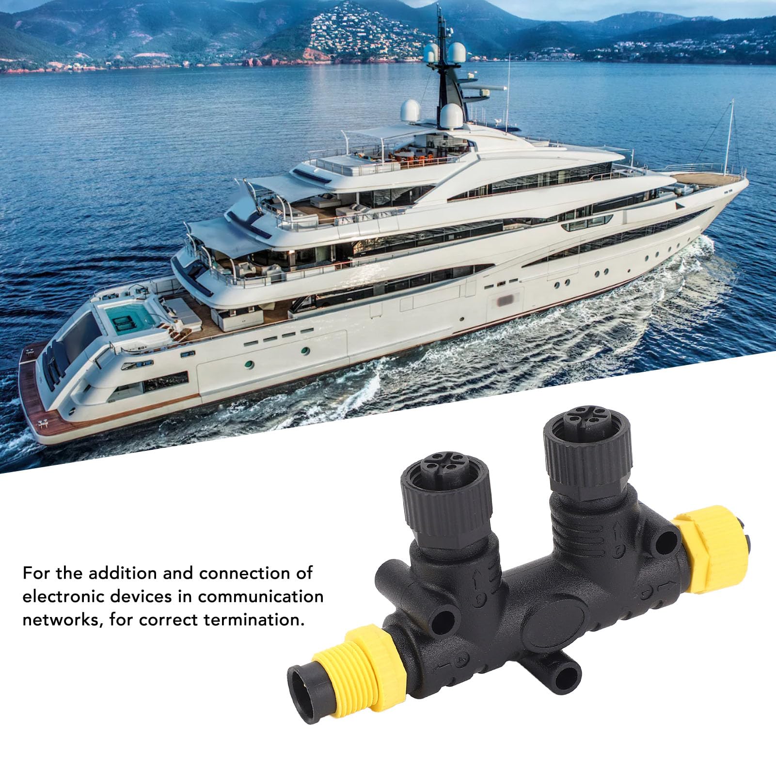 Per Connettore a T a 2 Porte NMEA 2000, Connettore a T Per Reti Lowrance Simrad B& Navico, Connettore a T Per Cavo di Derivazione Backbone Impermeabile IP67 a 5 Pin