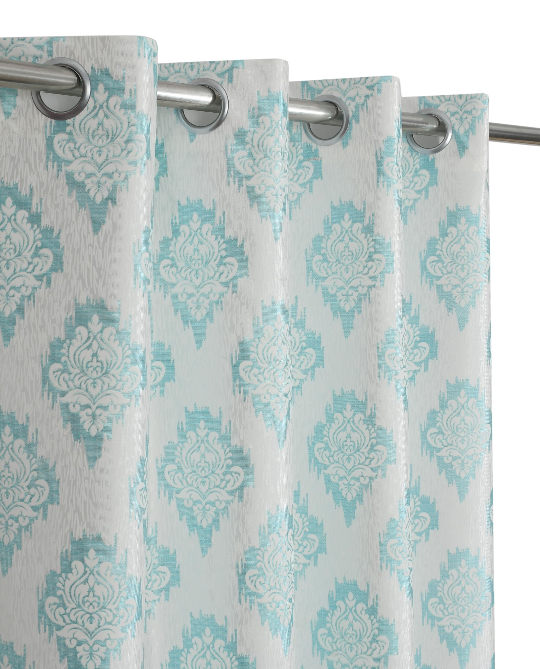 GOYTEX Premium Polyester Window Curtains 5 Feet Long Pack of 2 (Aqua,Blue 4 Feet x 5 Feet)-image-9