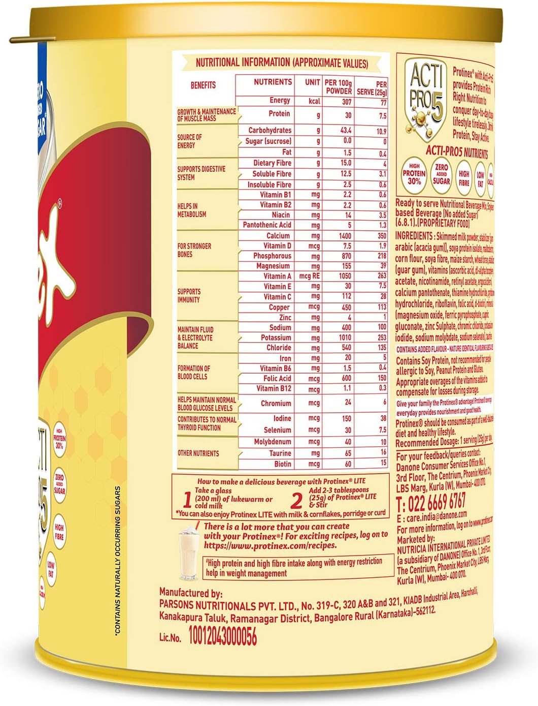 Protinex Lite - 250 g Tin (Vanilla)