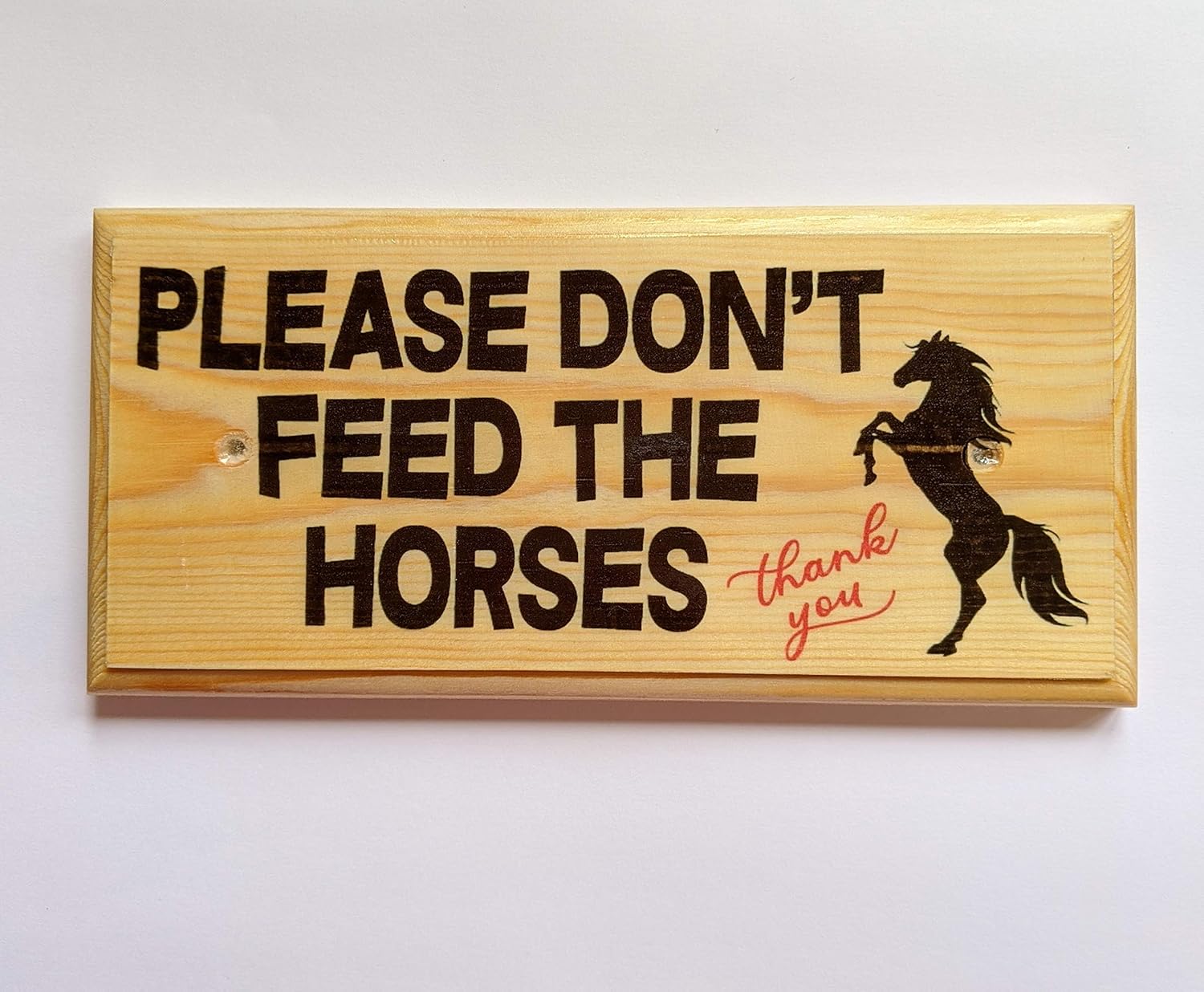 Please Don't Feed The Horse Sign, Stable Door Plaque, Custom Horse Field Notice, Warning Do Not