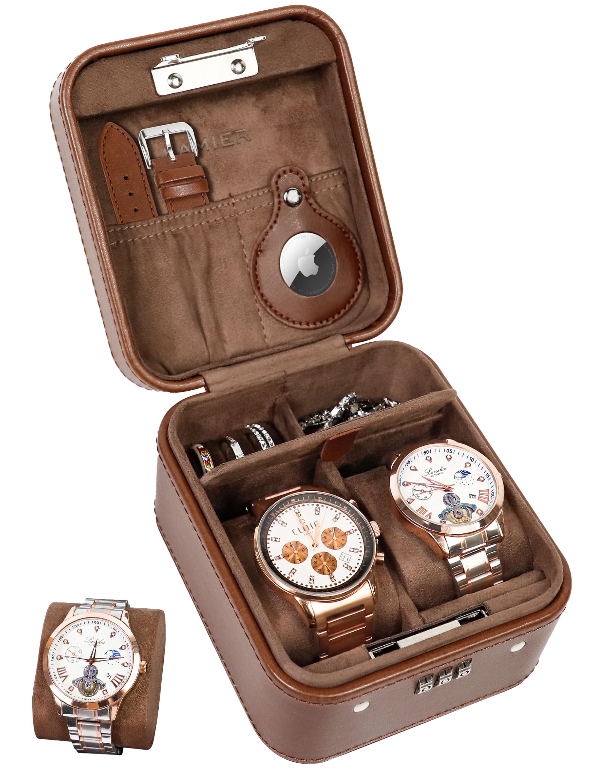 Scatola Porta Orologi 24 Slot UTEN – Pelle PU, Vetrina Lusso Con Chiave, Organizer Da Collezione