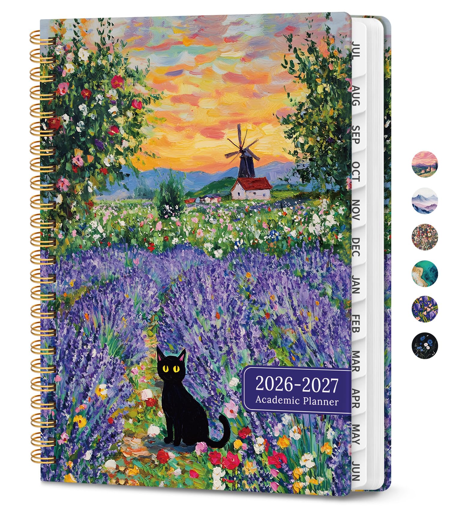 Planner 2026-2027, Monthly and Weekly Academic Planner July 2026 - June 2027, Hardcover Student Teacher Planning Agenda Calendar Book with Tabs, Perfect for Office School Supplies, A5 (6.3" x 8.5