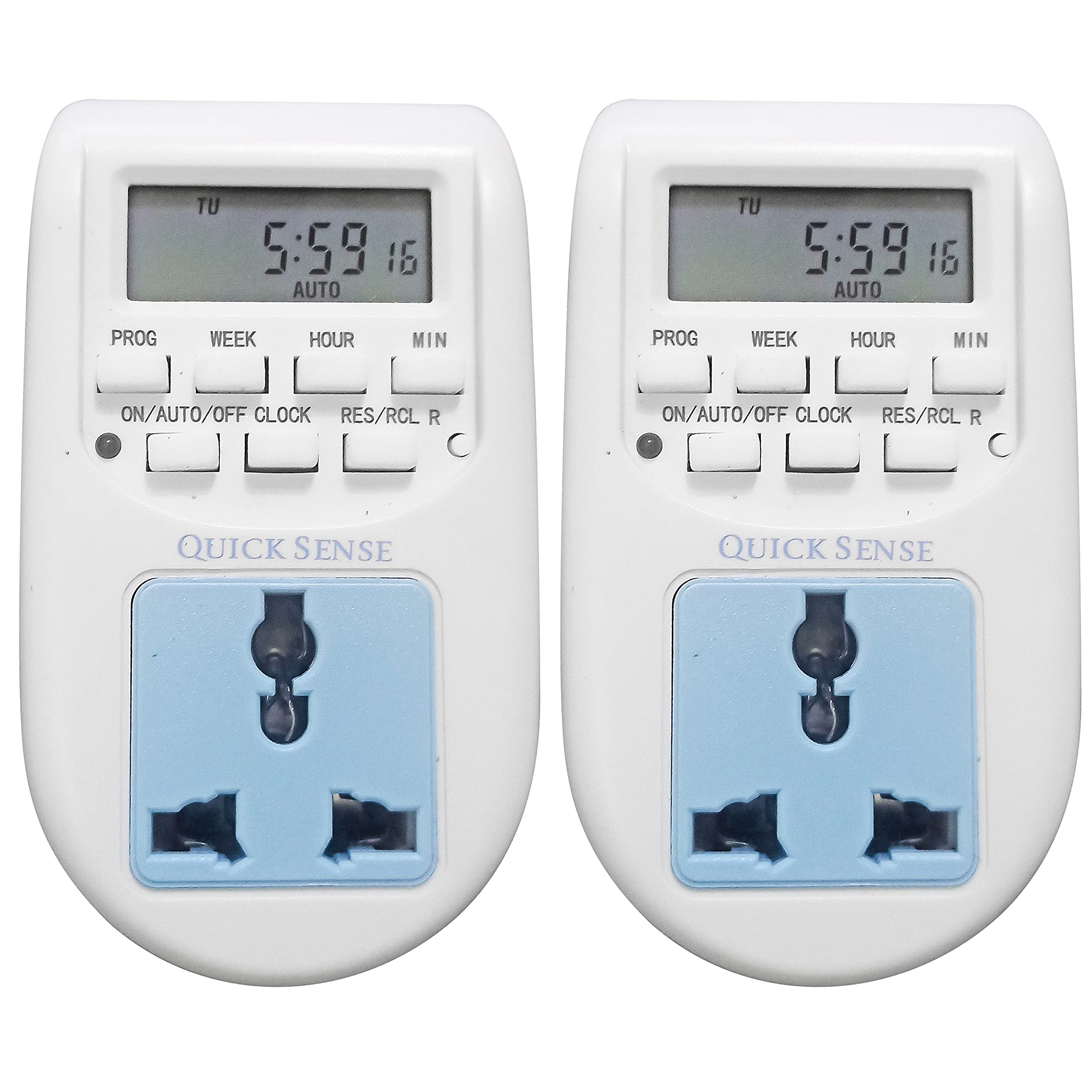Quick Sense | 230V 24x7 Digital Programmable Timer Socket Plug | Energy Saving Smart Timer Switch for Appliances | 1000W Load | Indian 3-Pin Plug | Pack of 2-picture-20