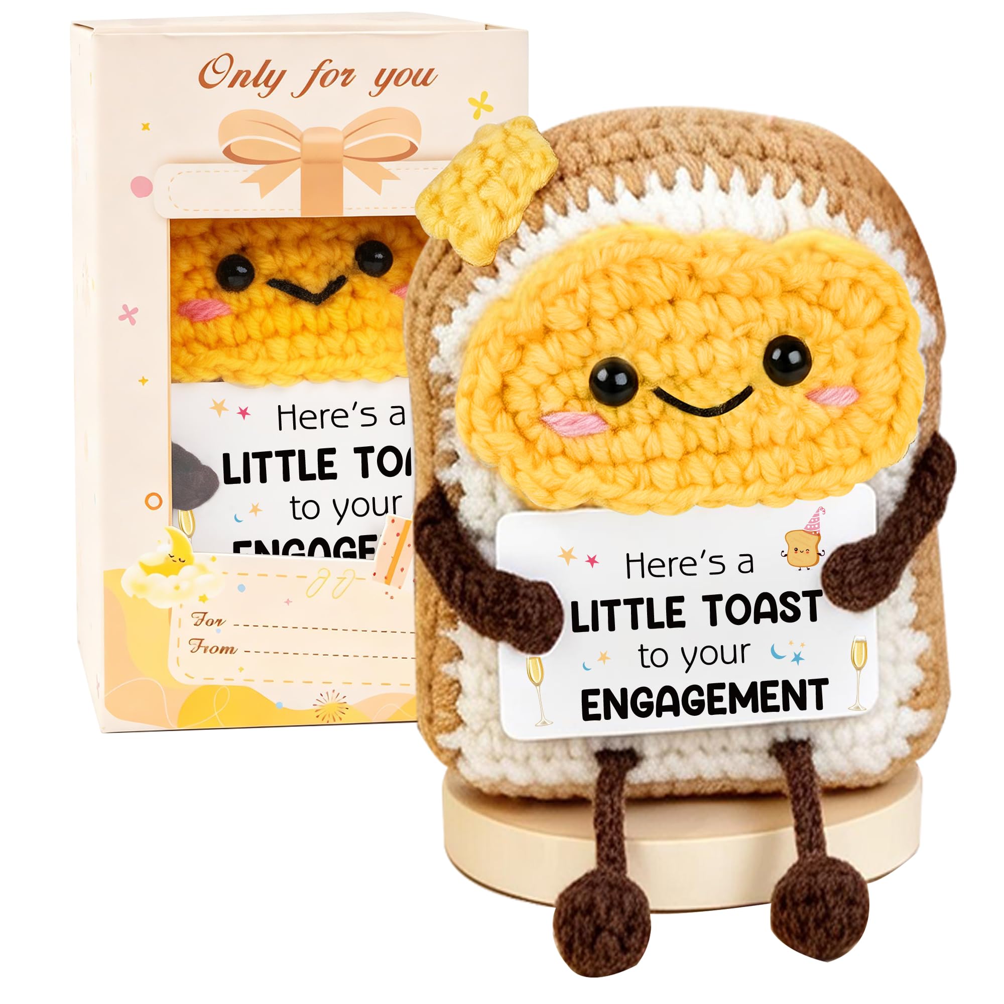 Engagement Gift for Couples - Handmade Crochet Toast, Romantic Souvenir