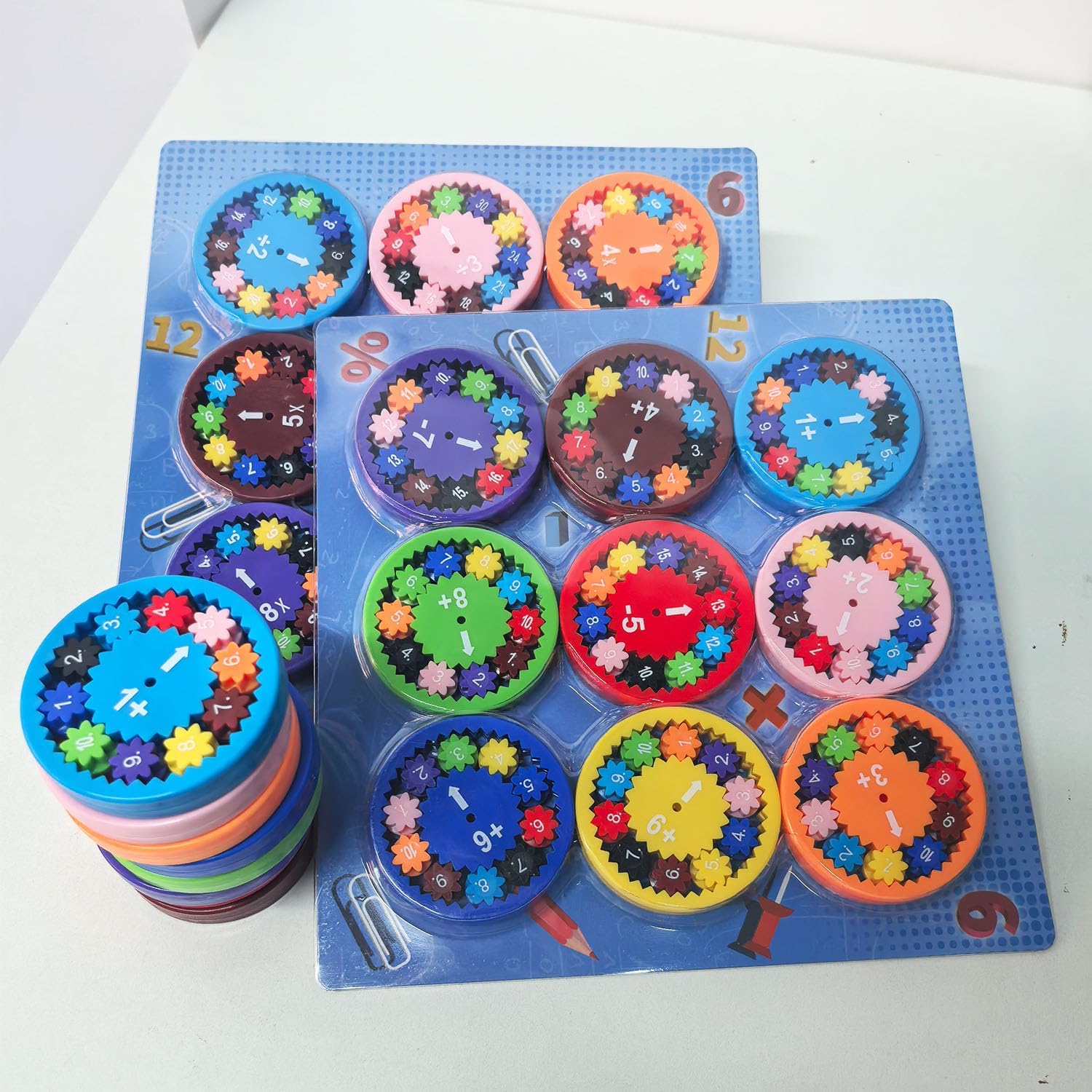Math Fidget Spinners,Math manipulatives,Math Games for Kids 8-12,the Fidget Game,Multiplication Game Fidget Toys for Kids,Math Spinners for Kids(9pcs)