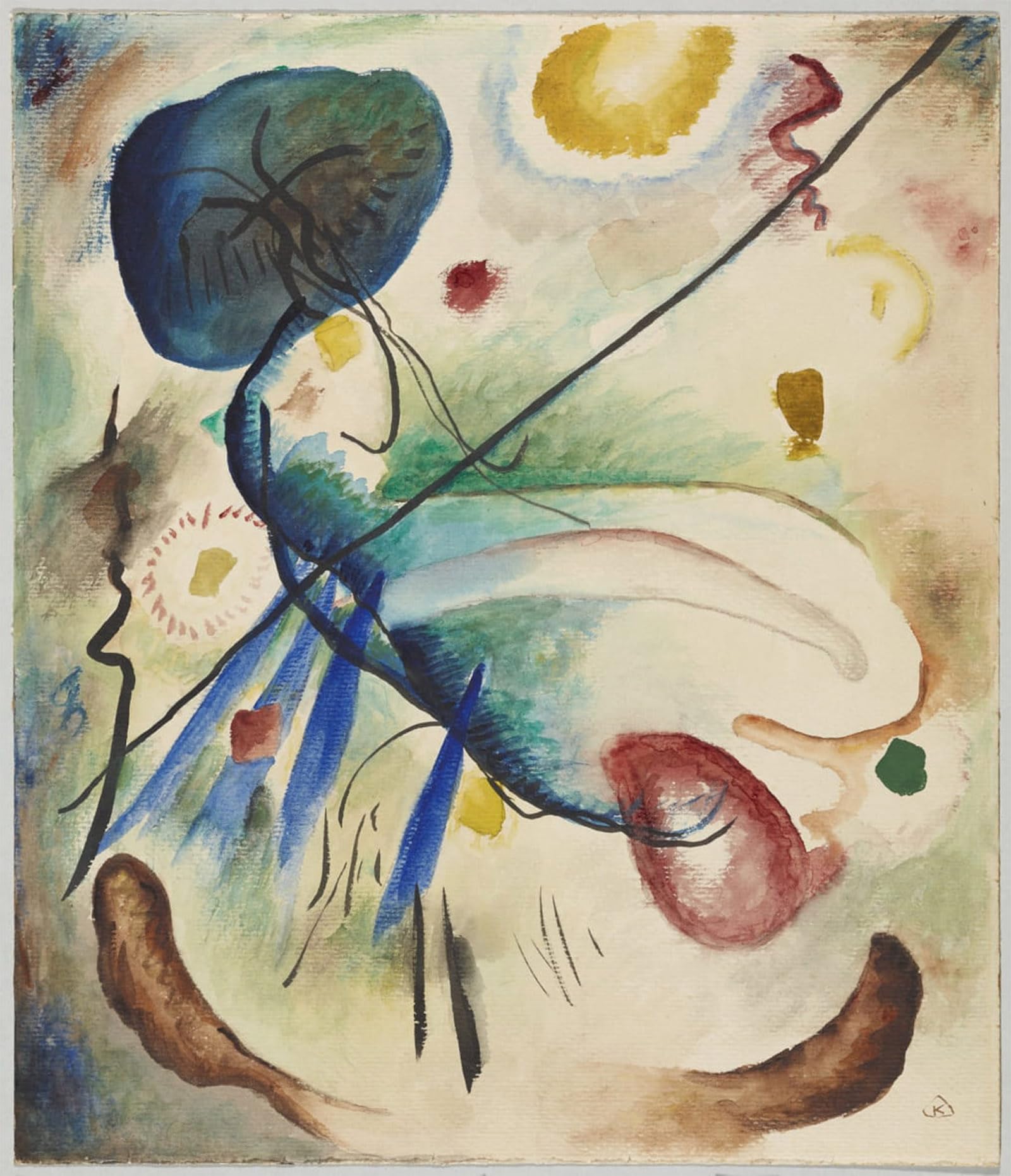 SERENDIPITP Aesthetic Poster Photo Wall Print Retro Picture stroke by Wassily Kandinsky Modern Wall Artwork for Home Decor 60x90cm
