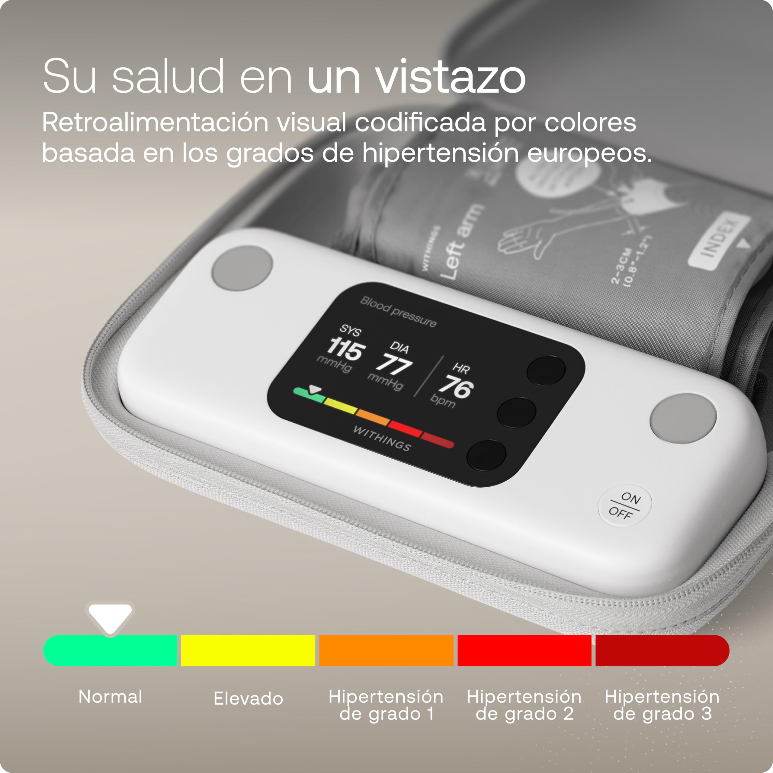 Withings BPM Vision - Monitor de Presión Arterial Inteligente | Dispositivo de monitorización cardíaca con ECG y detección de Fibrilación Auricular | Wi-Fi y Bluetooth | iOS y Android