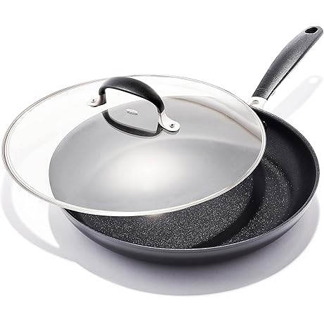 Grips 12" Nonstick Skillet: German Engineered Nonstick with Lid