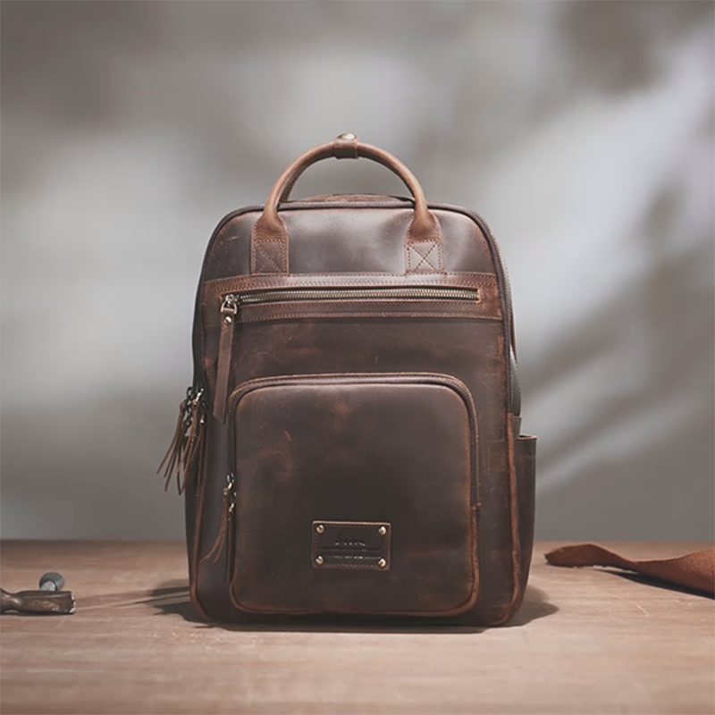 Amazon.com: S-ZONE Vintage Genuine Leather Backpack Purse 