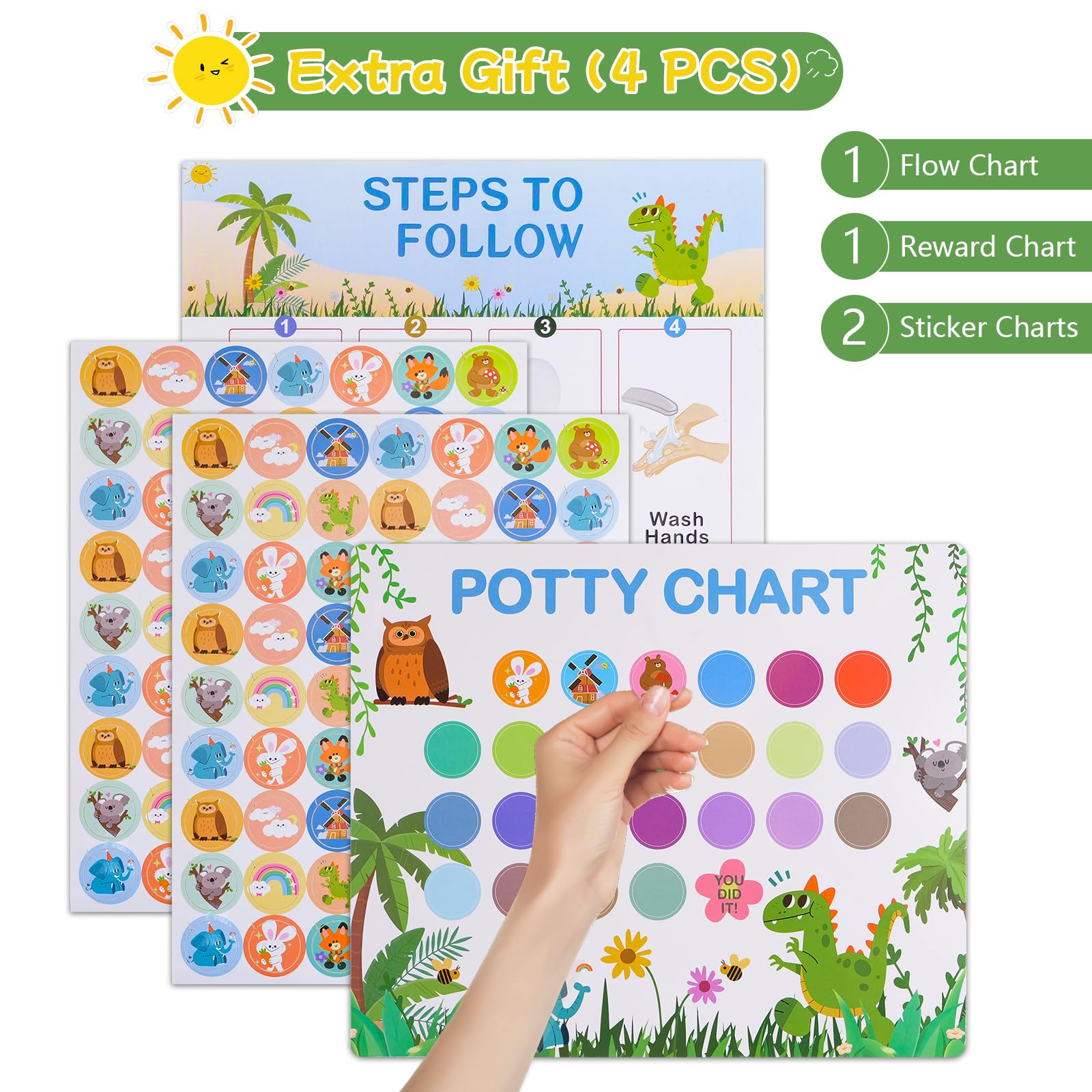 Töpfchen Toilettensitz Kinder ab 1 2 Jahre 3 in 1 Faltbarer Potty Training Weiches EVA Seat Baby AuBen Innen Tragbar Reisetoilette Reisetöpfchen mit Reisetasche und Einweg Müllsäcke(Grün)