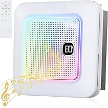 Bathroom Exhaust Fan with Bluetooth Speaker, 230 CFM 1 Sone Exhaust fan with light. 7 RGB and 3 Dynamic Light &amp; 3 Color Temperatures (3000-4500-6500K), 11.22" x11.22" Mount, Remote Control
