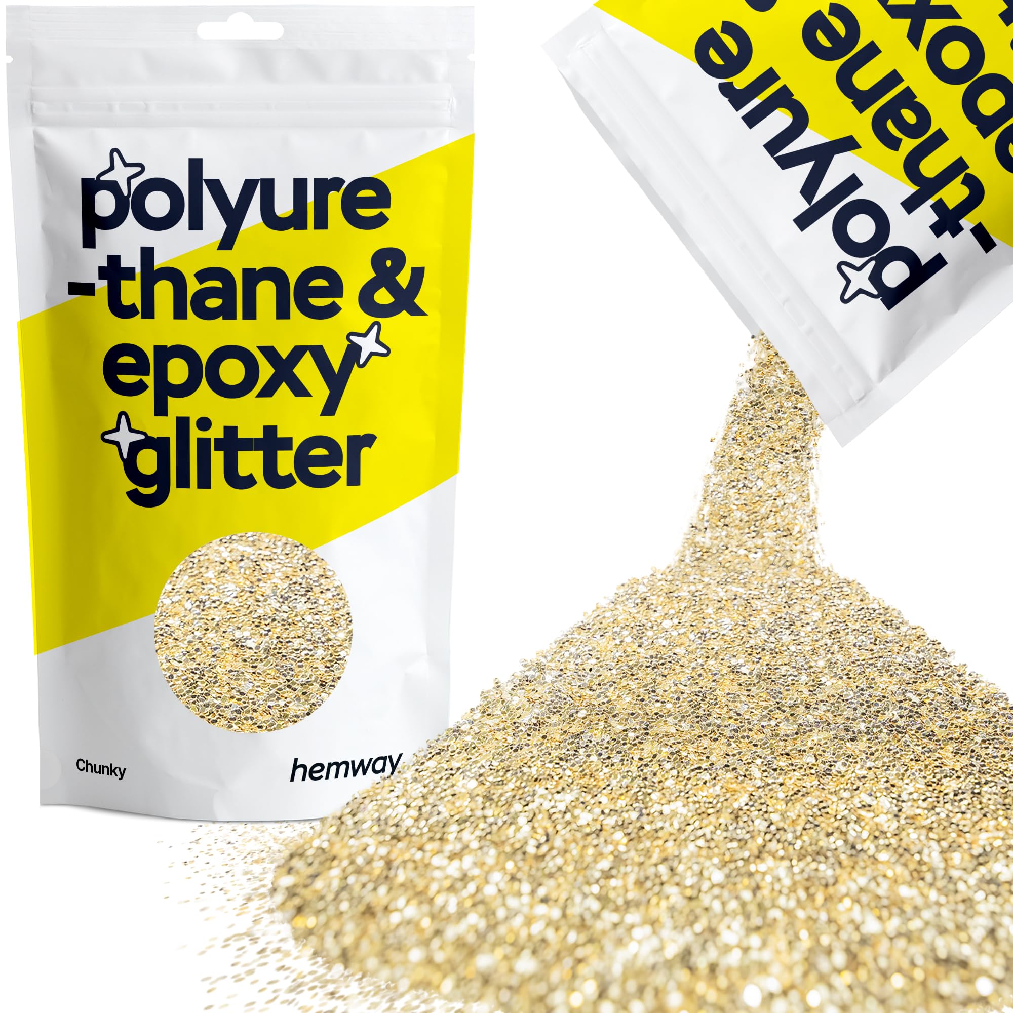 Hemway Resin Glitter Bronze Brown 100g Super Chunky | Polyurethane & Epoxy Glitter for Resin Crafts, Tumblers, Coasters, Floor & Table Art — view 114