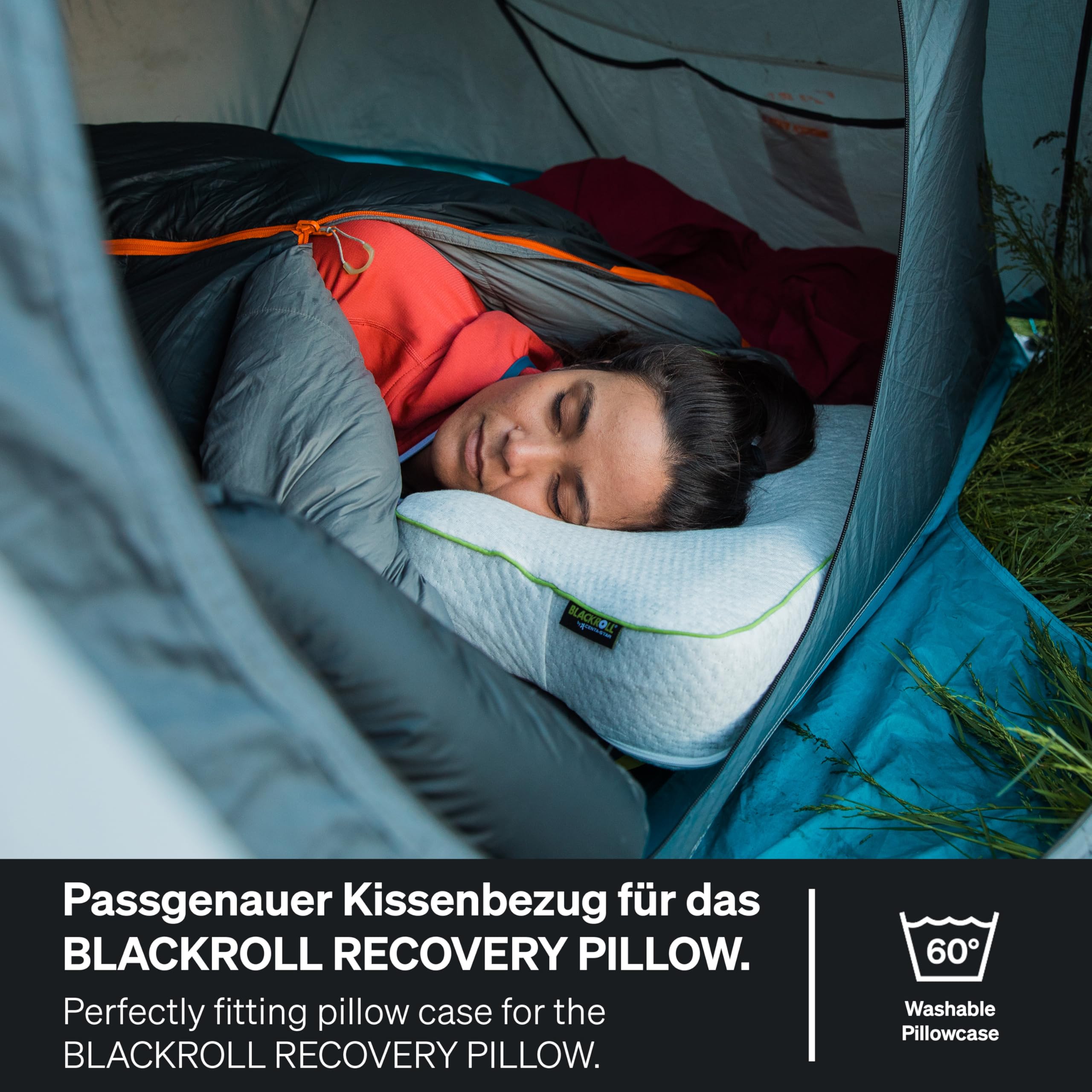 BLACKROLL® Recovery Pillow in un set - con federa aggiuntiva Climate - cuscino ortopedico di supporto al collo in schiuma di memoria viscosa - Made in Germany