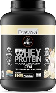 SPORT LIVE Whey protein isolate | Aislado de proteína en polvo | Proteinas whey isolada de suero de leche | Proteinas que ayudan a aumentar tu masa mu