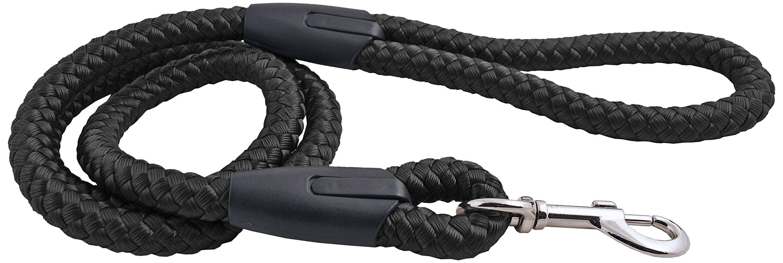CHAPUIS SELLERIE Laisse pour Chien Corde Polypropylène Noir, Diamètre 15 mm, Longueur 120 cm, Taille XL