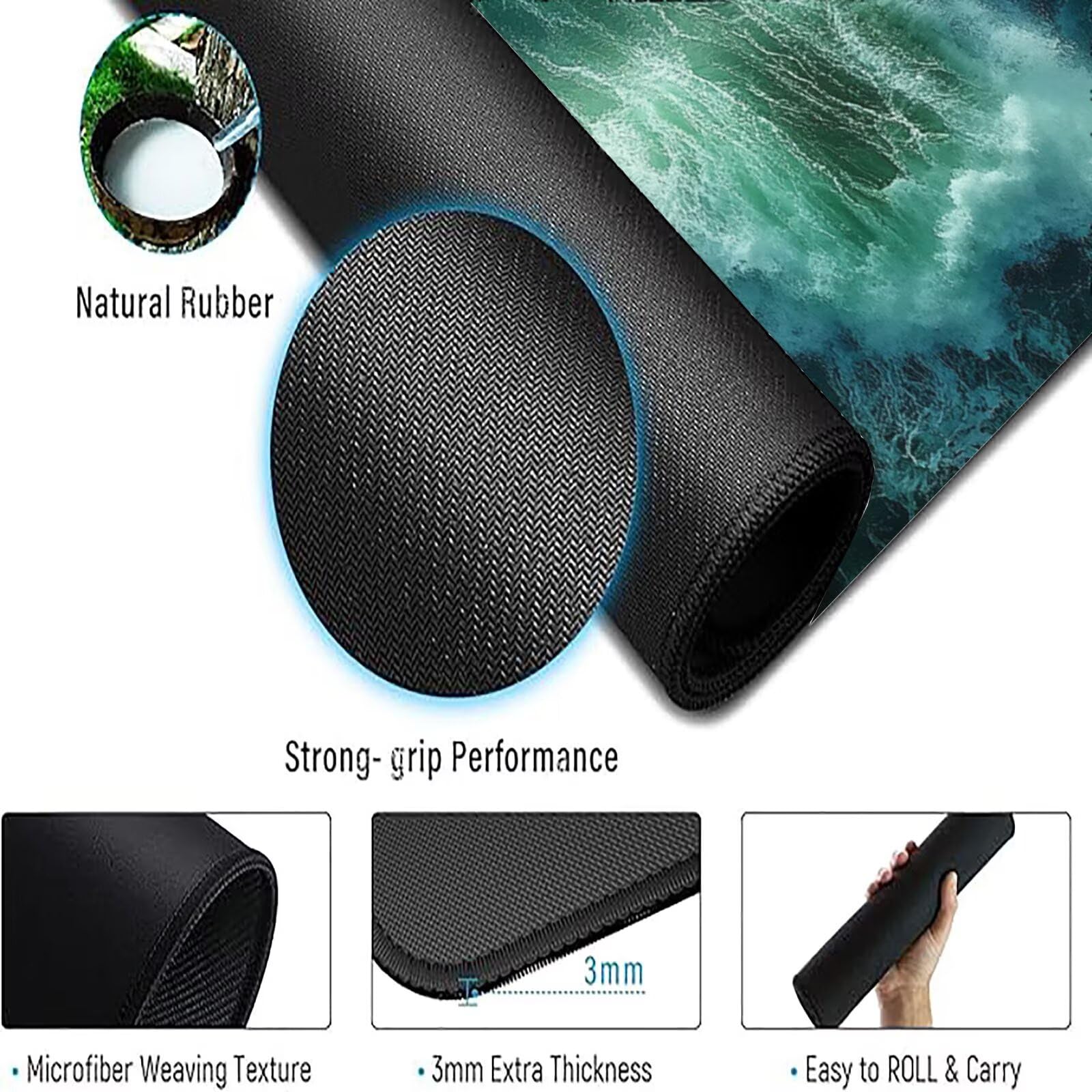 Podkładka pod mysz XXL 1200 x 600 mm szałwia zielona podkładka pod mysz musztardowa matowa podkładka pod mysz do gier antypoślizgowa gumowa podstawa zszyte krawędzie akcesoria biurowe do gier do biura