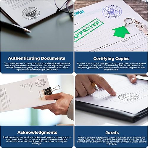 Vista 11 de Iowa Notary Public Stamp - Sello de notario redondo preentintado de calidad IA, ideal para notario público de Iowa, duradero y duradero, diámetro