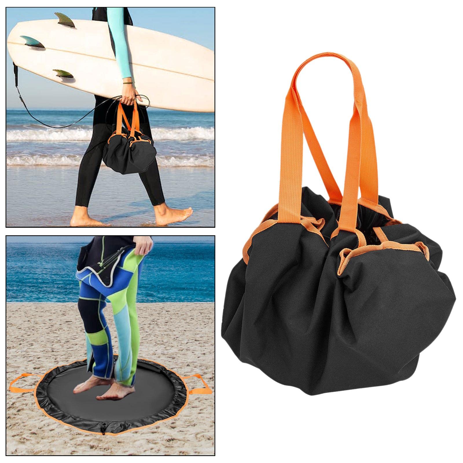 Neoprenanzug Wickelmatte, wasserdichte Outdoor Wickeltasche, Tragbar, Faltbar Und Wasserabweisend, Reisetasche, Oranger Rand