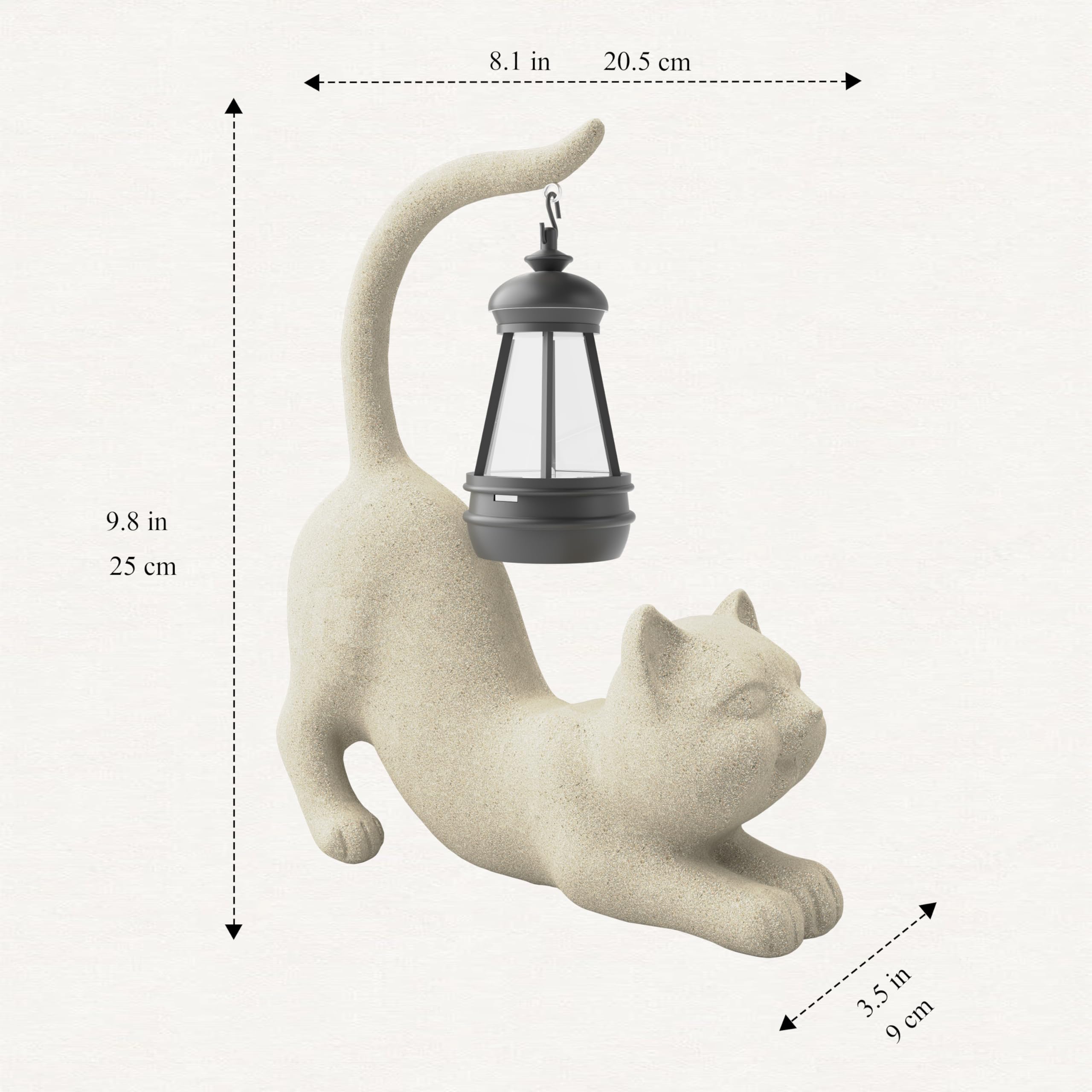 Decorazione Esterna Impermeabile In Resina Figura Gatto Con Farfalla Solare - Decorazione Da Giardino In Resina, Impermeabile, Regalo Per Amanti Dei Gatti Gatto Con Farfalla Solare Per Giardino