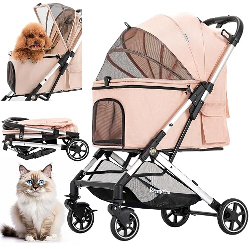 Kenyone Pet Stroller for Medium Dogs Up to 55lbs