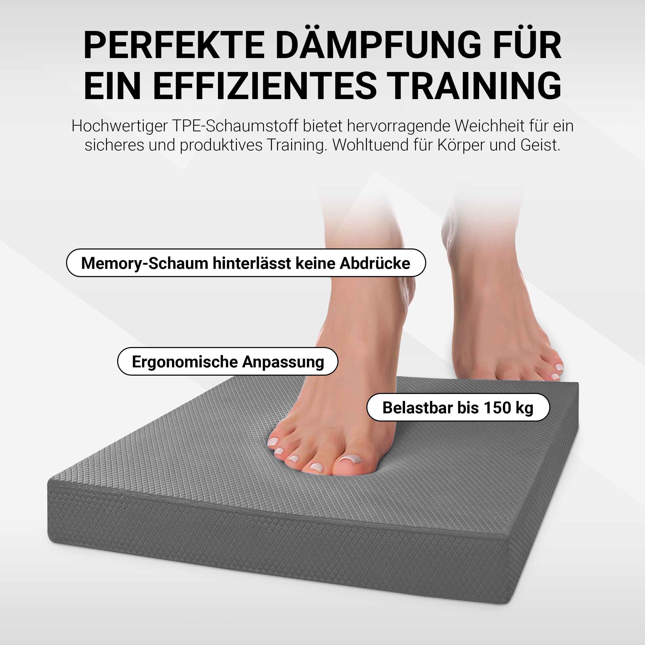 Balance Pad Premium - incluye Póster de ejercicios - Entrenamiento de equilibrio y coordinación, Tabla de Equilibrio