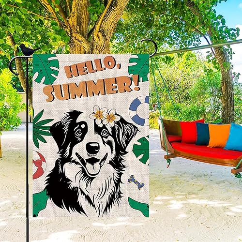 Miniatura 4 de Bandera de jardín del Día de San Patricio, pastor australiano, tréboles, tréboles, vertical, doble cara, decoración de patio al aire libre, 12.5 x