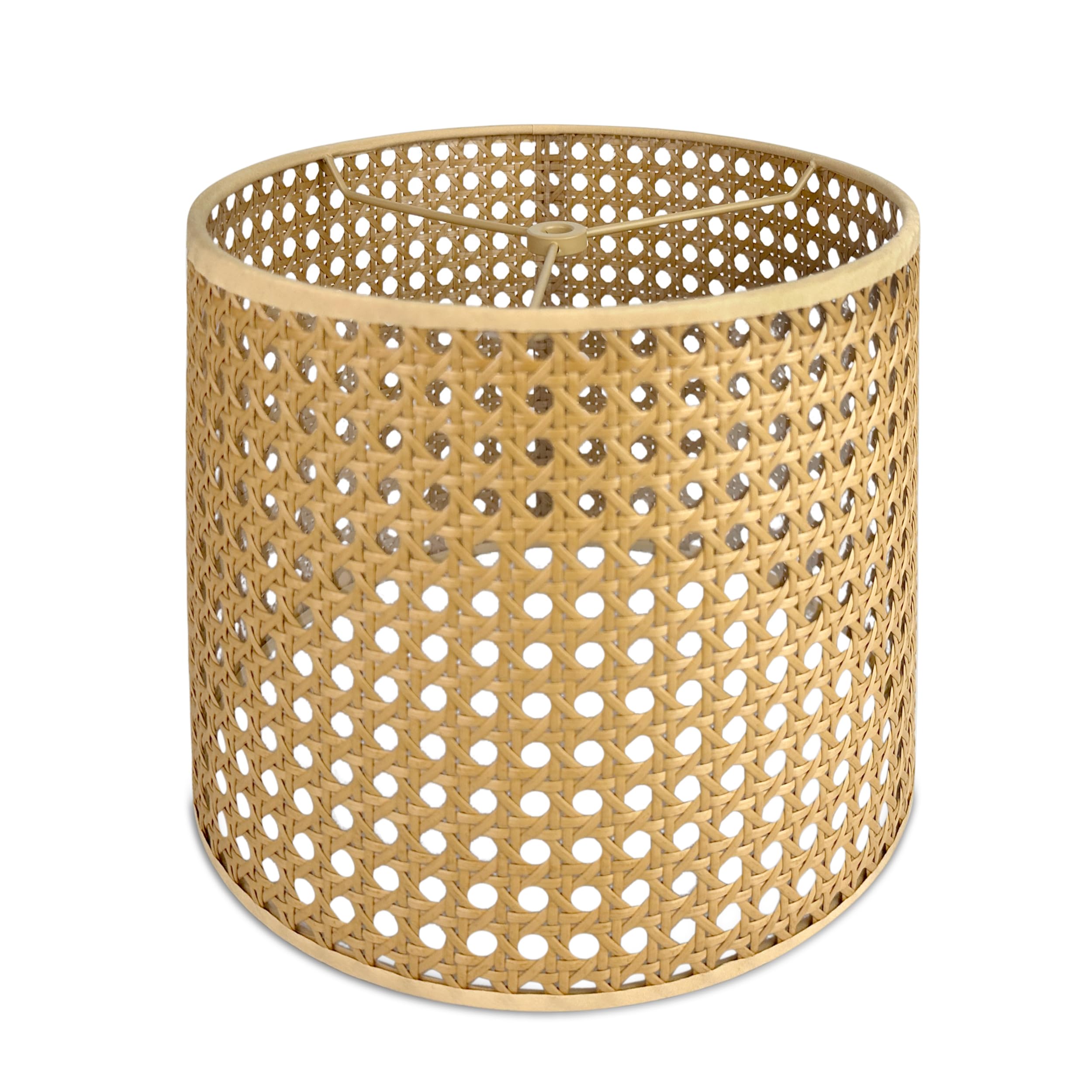 Rattan Lamp Shade – Boho Chic Lamp Shades – Natural Rattan Decor Lamp Shade – Beautifully Hand-Crafted Rustic Rattan Lamp Shade – Perfect for Living Room & Dining Room – 9.9"x7" Size