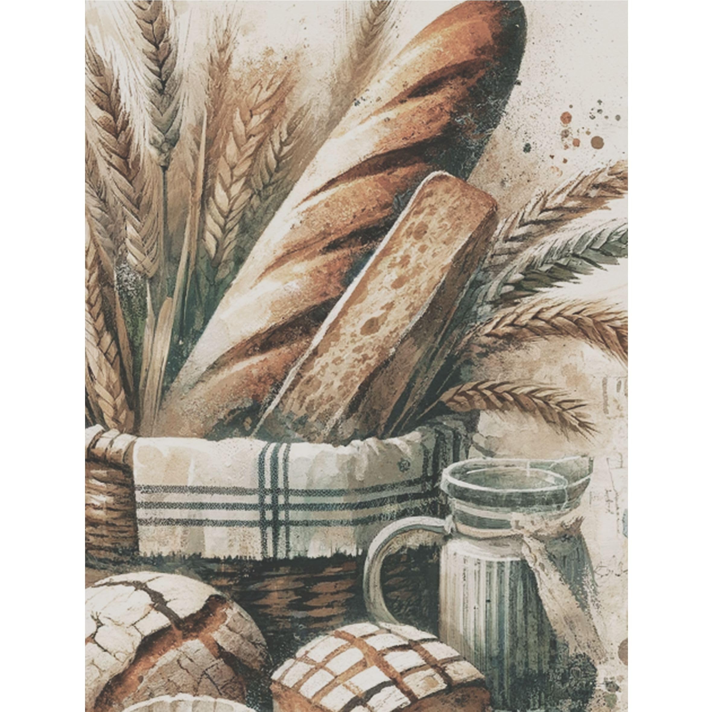 Papel de arroz Tema de Pan, 20 x 26,6cm (6pc) - 6 Diseños para Scrapbooking Tarjetas Manualidades, Decoupage by CRAFT KREATIVELY