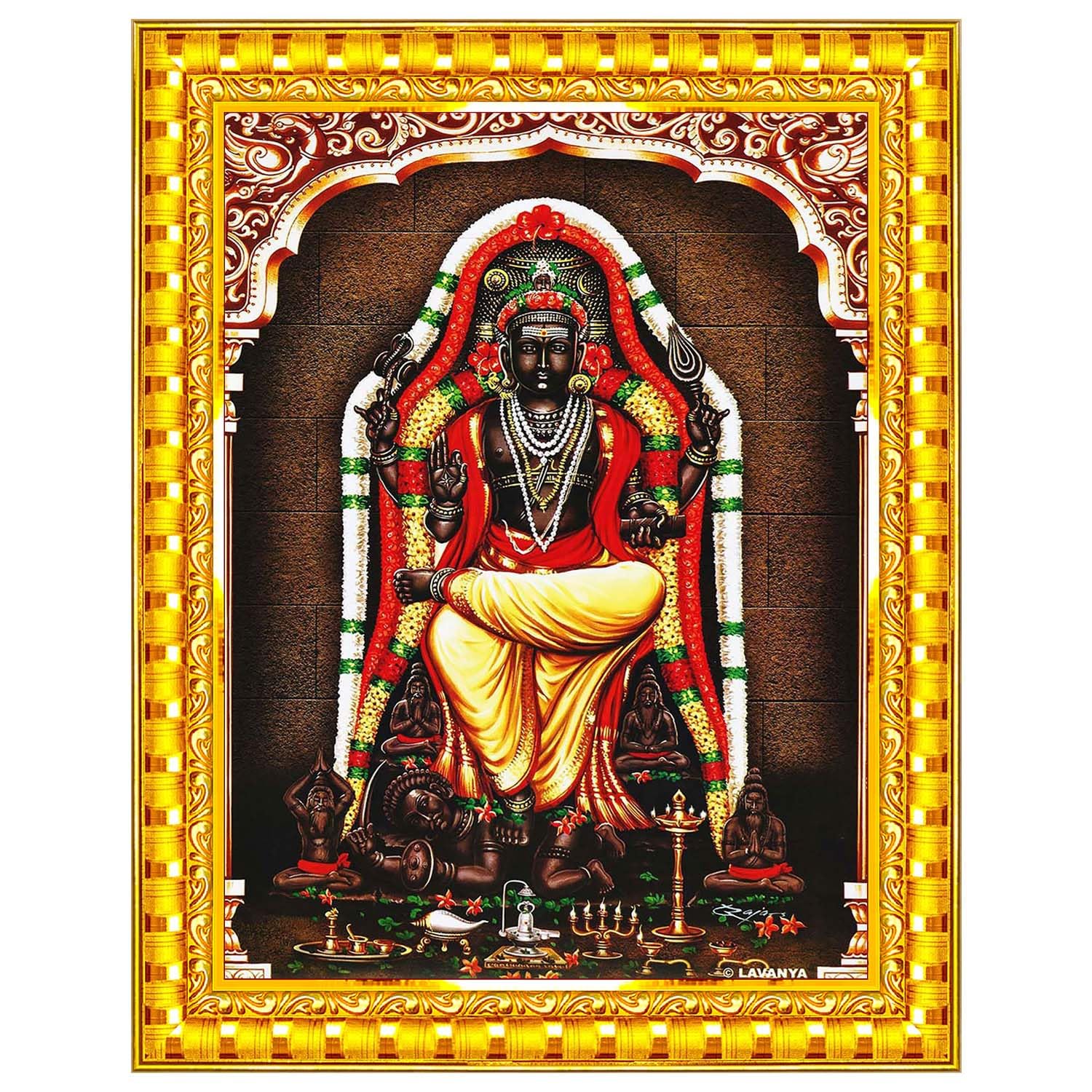 Dakshinamurthy Painting - Lord Shiva Wall Art -1 Dakshinamurthy Painting - Lord Shiva Wall Art -1