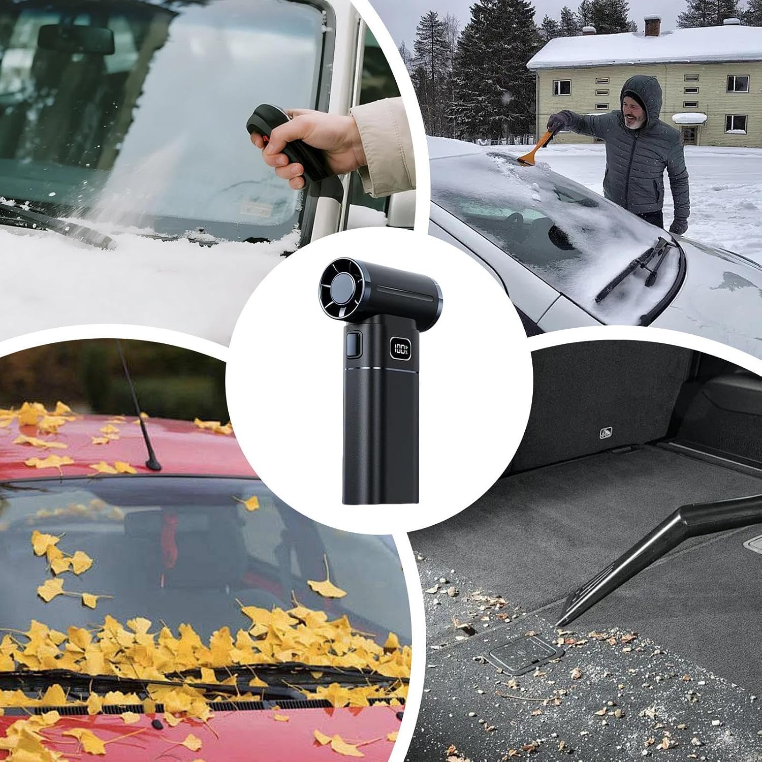 Hand Held Snow Blower, Rechargeable Mini Electric Air Duster with 130,000 RPM, Cordless Blower for Keyboard, Computer, Lawn, Electronics, Driveway, Winter, Outdoor, Home Cleaning image 3