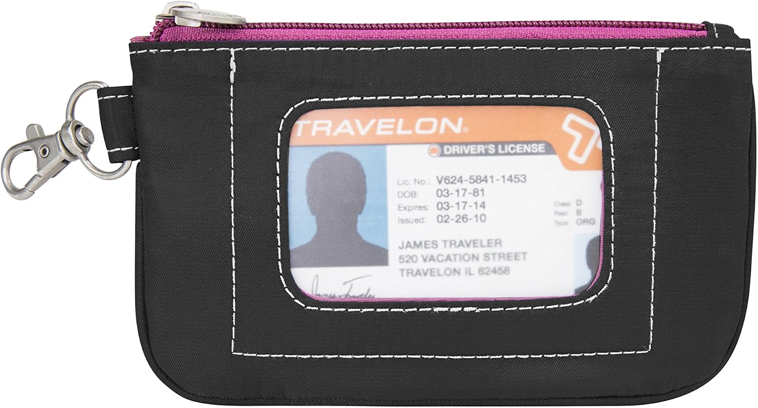 Travelon Safe Daisy Id Pouch, Black, One Size