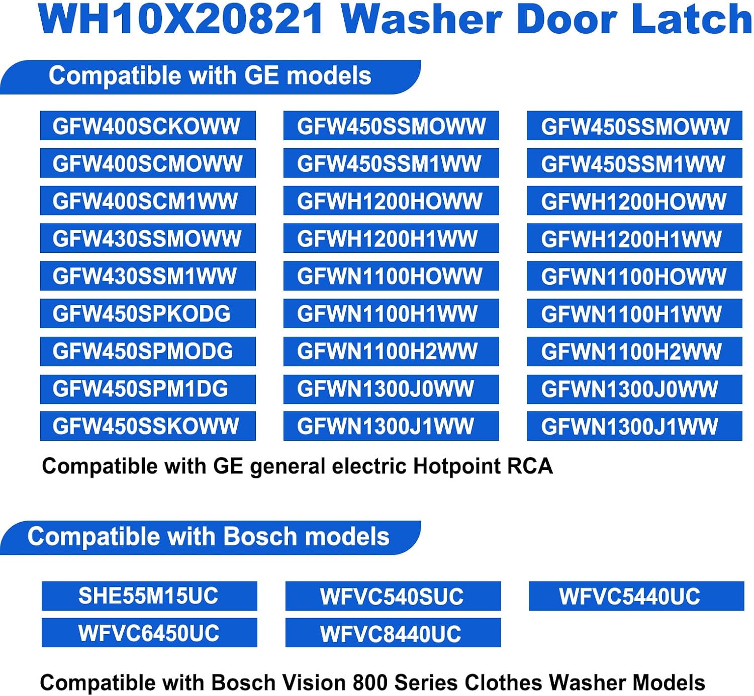 WH10X20821 Washer Door Lock Switch Assembly Compatible with GE Hotpoint & Bosch Washing Machine Replace EG-380773.1 00648526 6.209.270 WH01X20823 4120986 AP5958532 PS11699522 EAP11699522