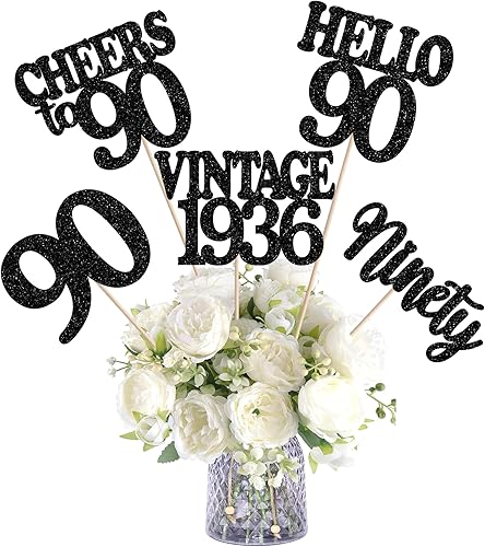 Miniatura 58 de 15 piezas de centro de mesa de feliz cumpleaños 13 palos oficiales para adolescentes vintage 2012 Hello 13 centros de mesa de flores palos saludos a