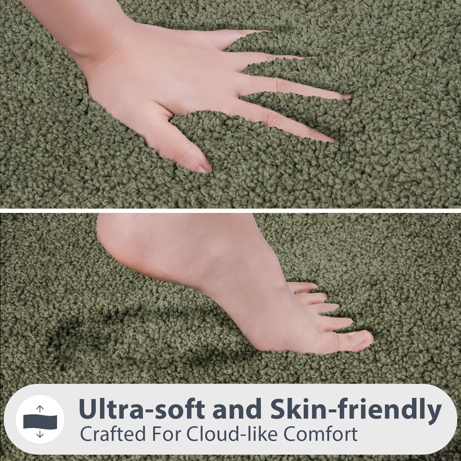 DOMUSTEX Washable Bathroom Rug 60 x 150 cm, Non Slip Bath Mat, Absorbent and Quick Dry Bath Runner Rug for Shower Bathtub, Sink, Floor - Image 2