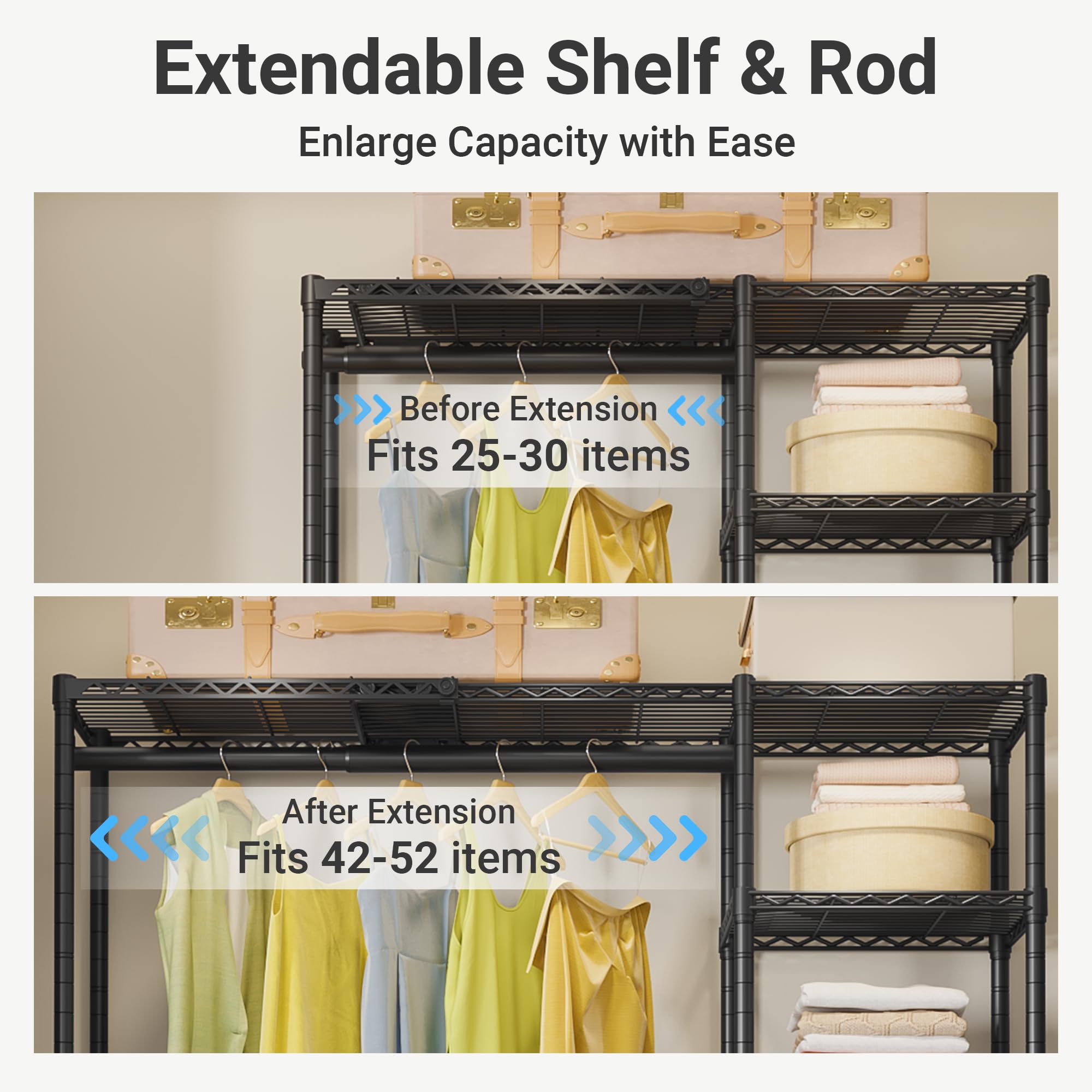 Amazon.com: VIPEK X2 Expandable Reach-in Closet Racks Adjustable
