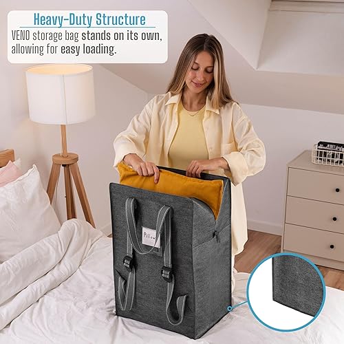 Miniatura 3 de VENO Bolsas de mudanza con correas ajustables para mochila, suministros de mudanza, alternativas de cajas de mudanza, bolsas de embalaje