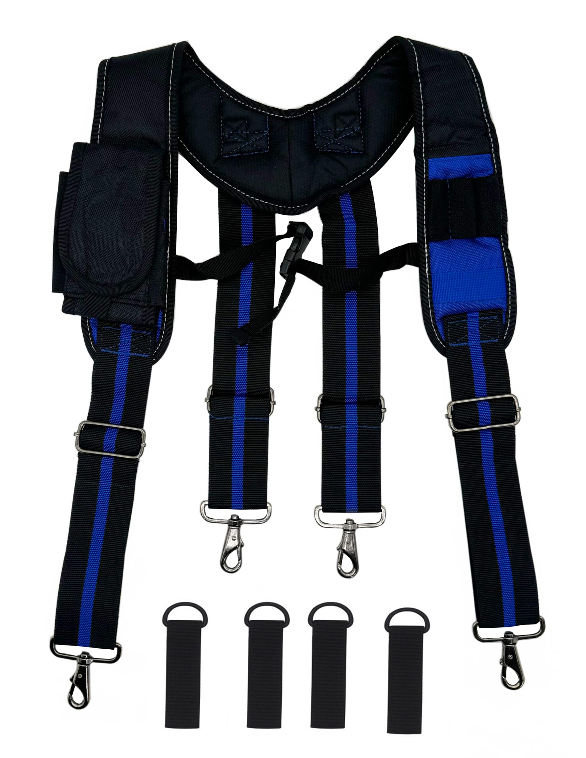 Cedriany Tool Belt Suspenders for Work Belt Suspenders Heavy Duty Padded with Attachment Loops for Men