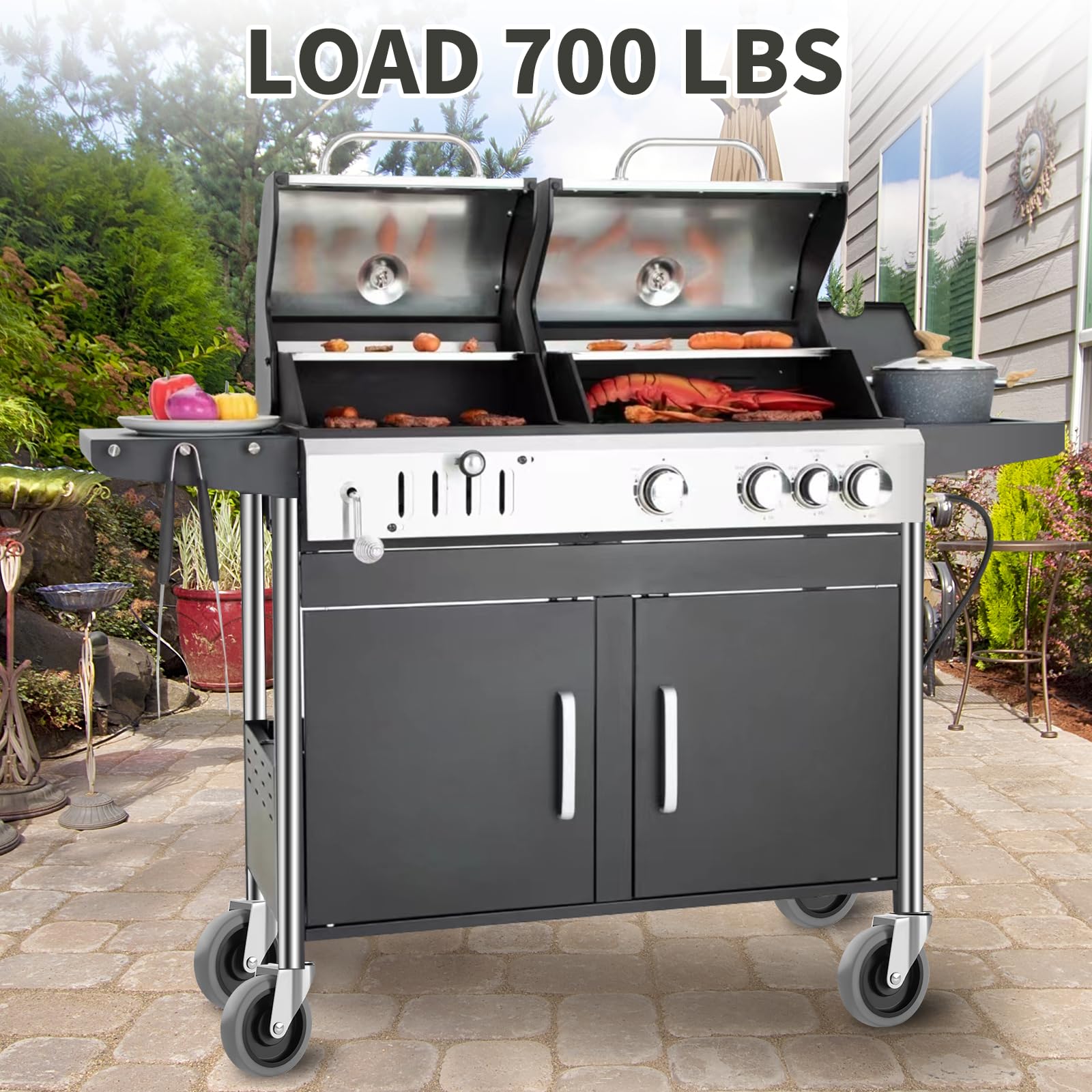 Besitu Rubbermaid Lot de 4 roulettes pivotantes de 10,2 cm de diamètre pour chariot utilitaire Rubbermaid Mop Bucket Shop Vac Weber Grills