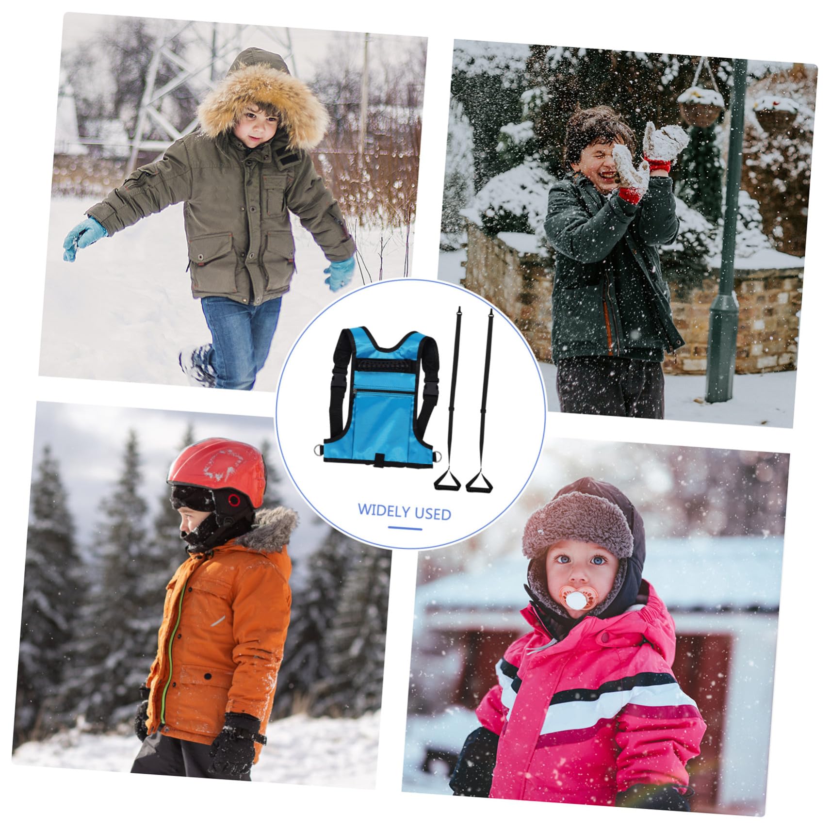 PRETYZOOM Imbracatura Regolabile con Zaino e Guinzaglio Sicurezza per Sciata Snowboard Pattinaggio e Skateboard Supporto per Principianti e Controllo Velocità