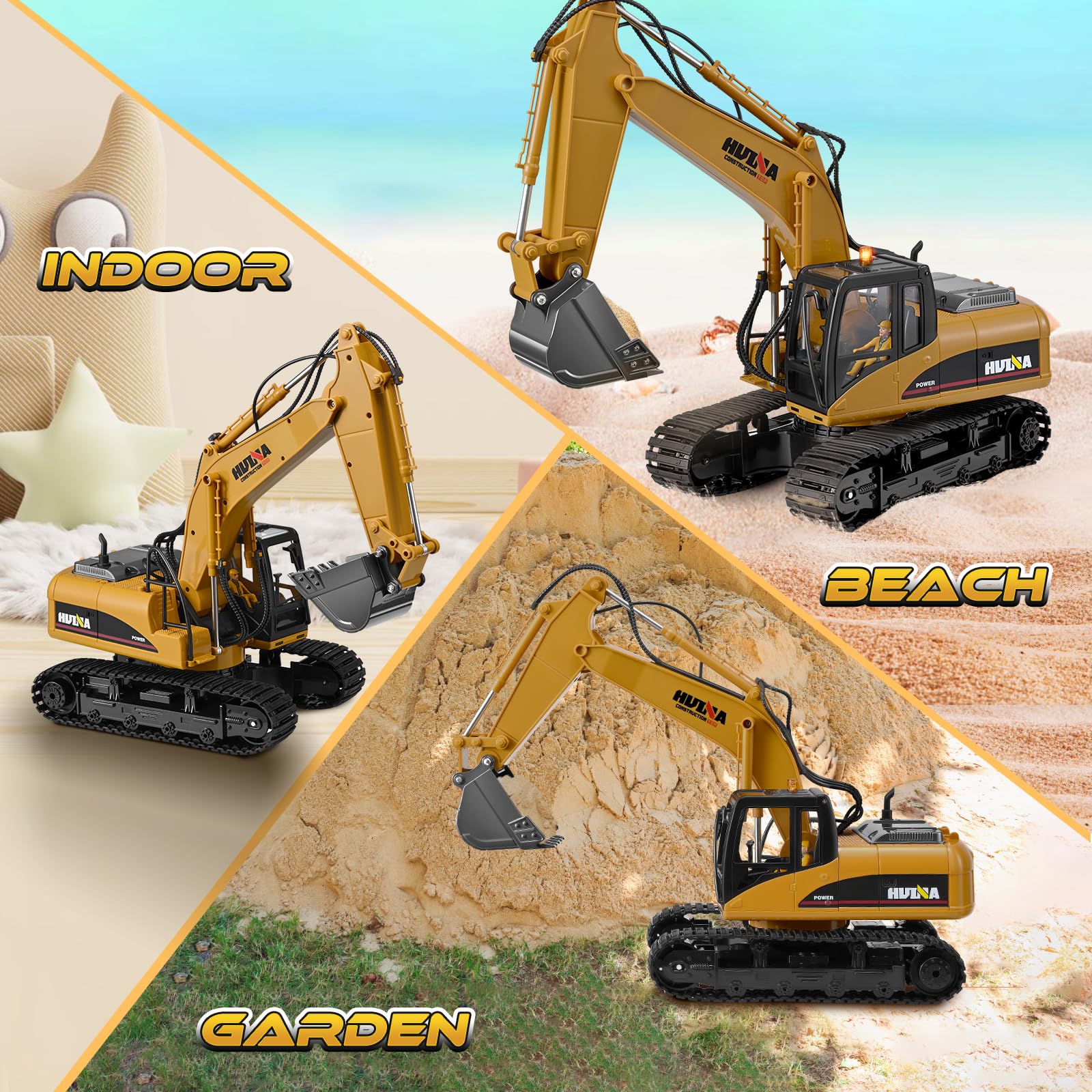 Tractor Electrico Para Niños Excavadora De Juguete Rc Para