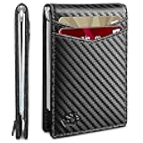 Wallet for Men-6 Slots ID Window-Mens Wallets-Slim Wallet Classic Spring Money Clip RFID Blocking-Gift for Men