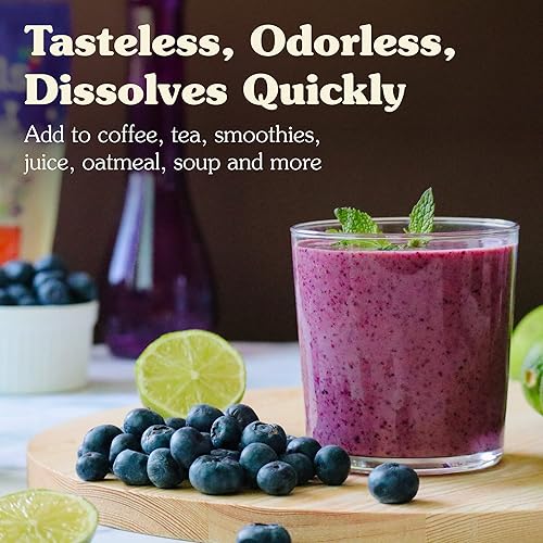 Miniatura 4 de NuNaturals Polvo de péptidos de colágeno (tipo I, III), para la piel, el cabello, las uñas y la salud de las articulaciones, 24 onzas