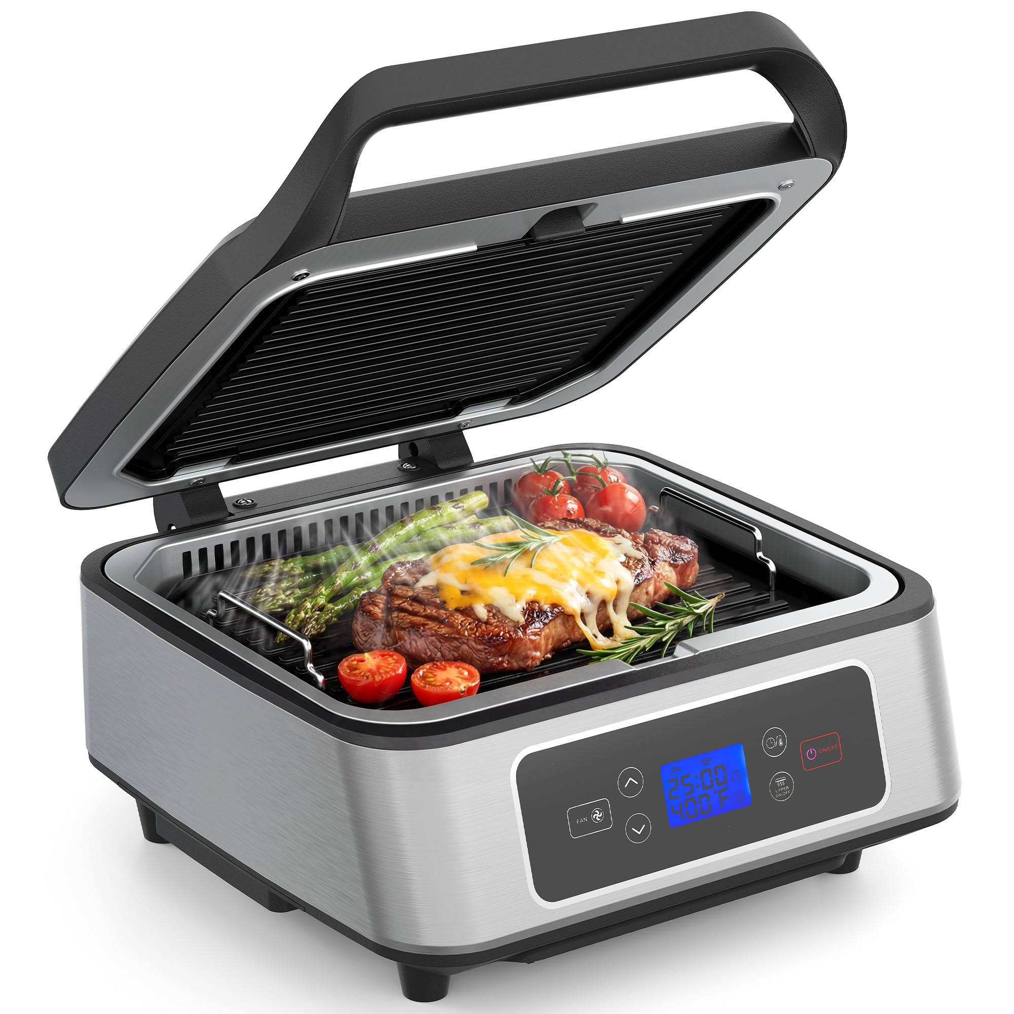Amazon.com: Sunvivi 1300W Smokeless Grill Indoor with Auto-Lift