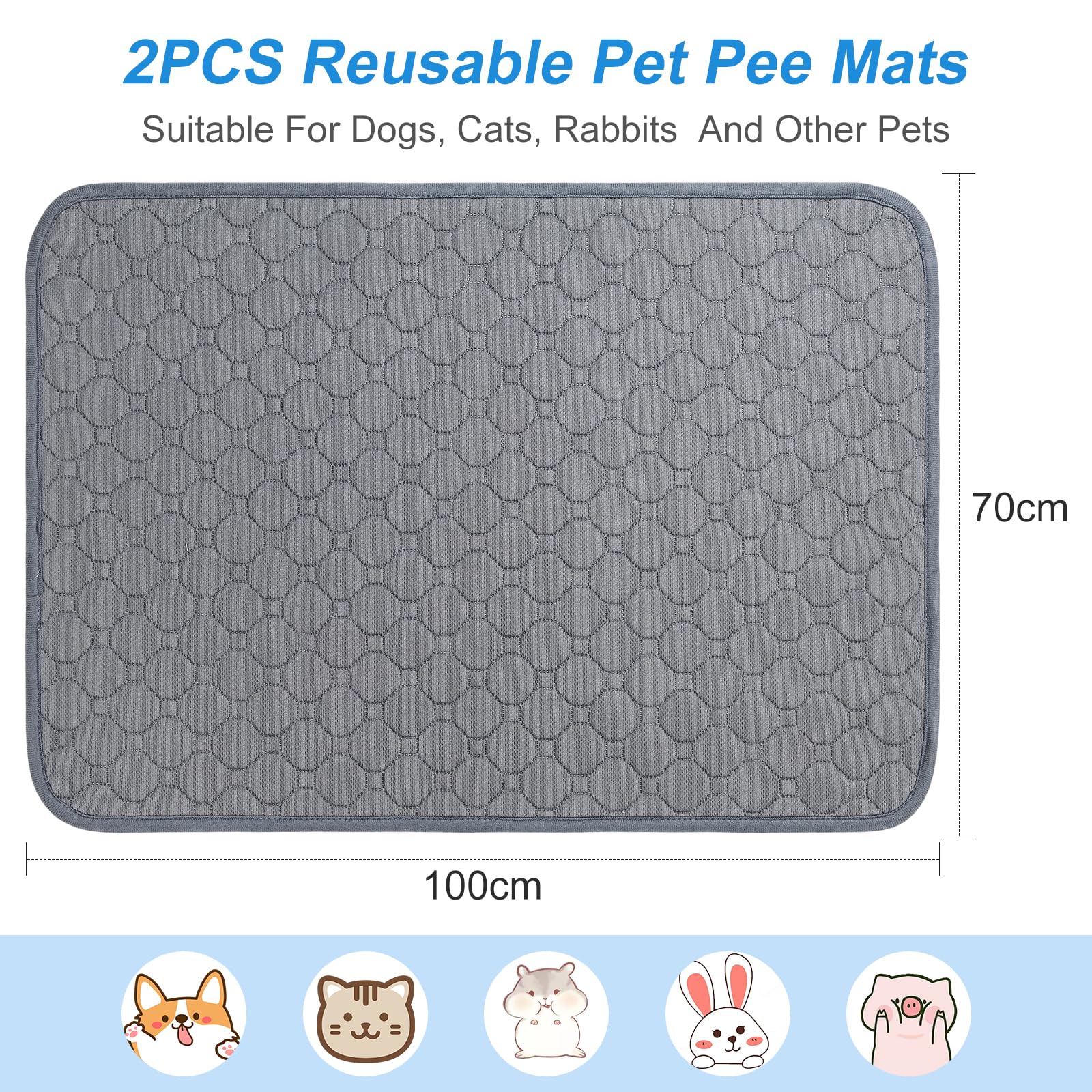 Reusable Dog Training Pads, 2 Pack Washable Puppy Pads - Image 4