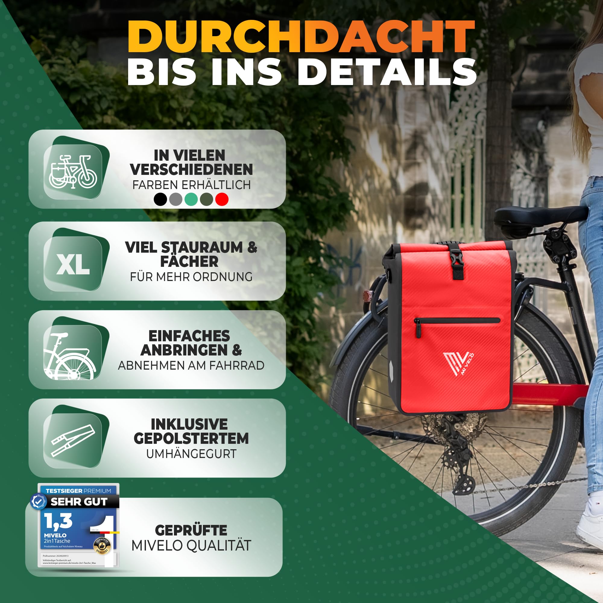 fahrradtasche zum abnehmen MIVELO 2in1 für Gepäckträger Gepäckträgertasche 100% wasserdicht Fahrrad Tasche für Gepäckträger (Rot-Carbon, 25L) Sport & Freizeit mini Color:Baby-Blue Holz- Anhänger (Eigenbau) |