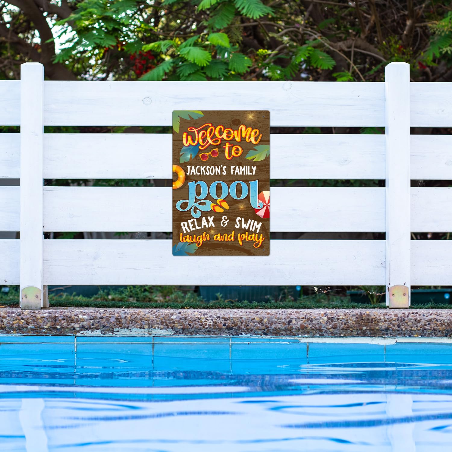 Welcome To Couple Pool Summer Personalized Metal Sign