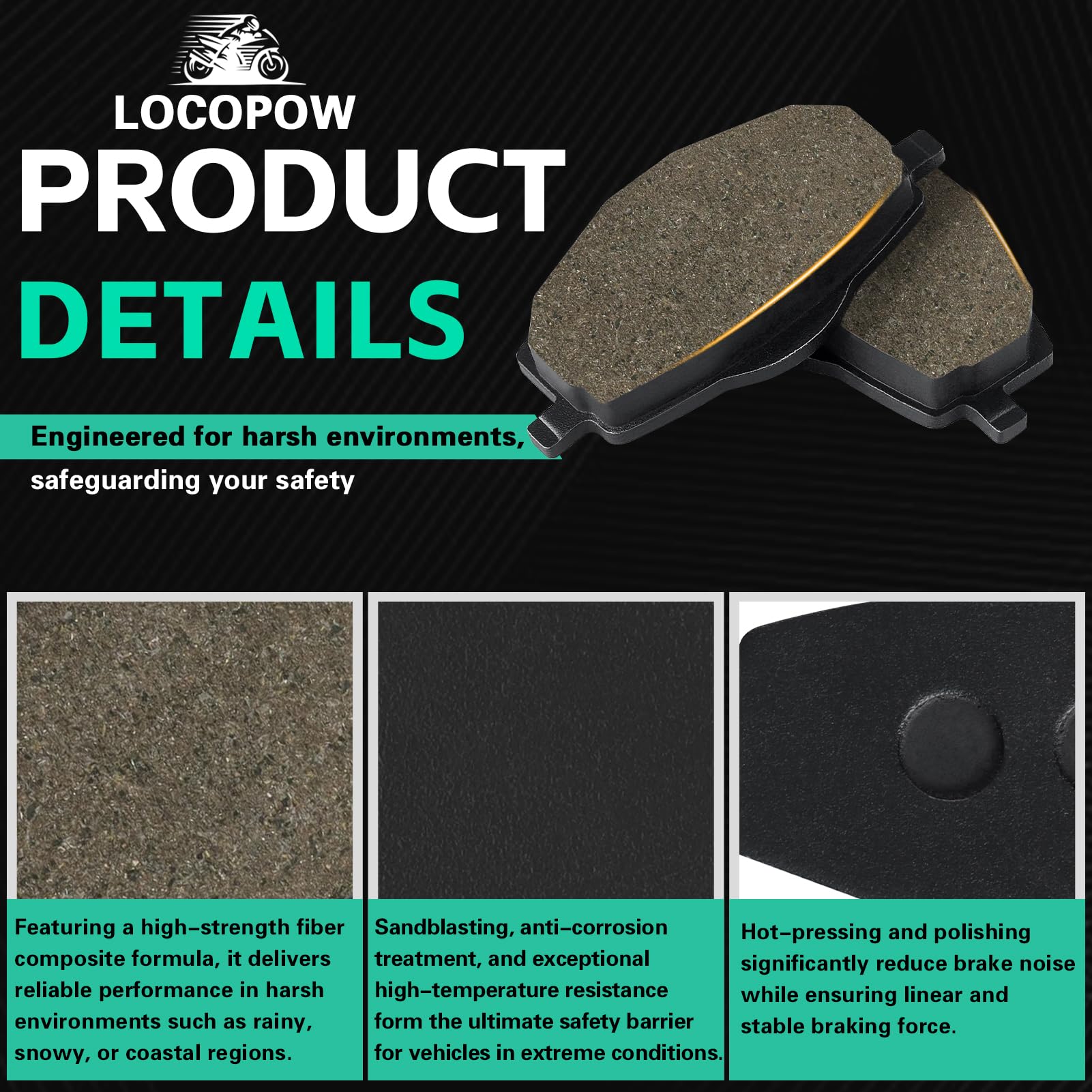 LOCOPOW Klocki hamulcowe przednie do Yamaha DT125 1986 1987 DT 125 RE 2004-2007 YBR 125 2005-2006 DT 200 1987 XT 225 Serrow XT 350 1985-1995 TT 600 N Frame 1985-1988