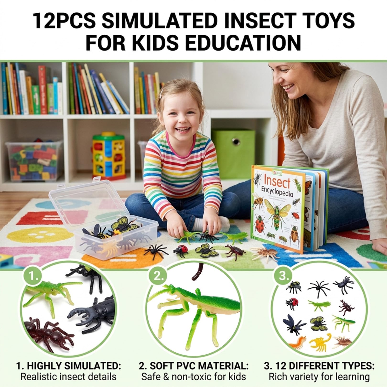 12 Pcs Realistic Insect Figurines - Image 3